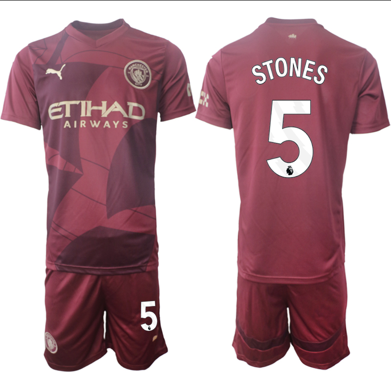 Men 2024-2025 Club Manchester City away red #5 Soccer Jersey